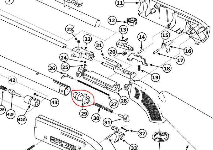 Striker Assembly For Crosman B Canada Shooting Supply