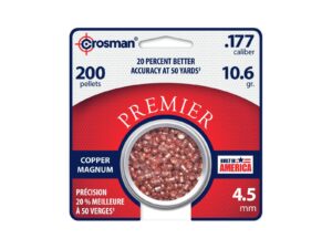 Crosman Premier Copper Magnum .177 Cal, 10.6 Grains, Domed, 200ct