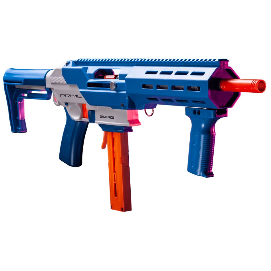 GameFace Prime Blaster (Blue) Spring Powered Foam Dart Blaster Kit